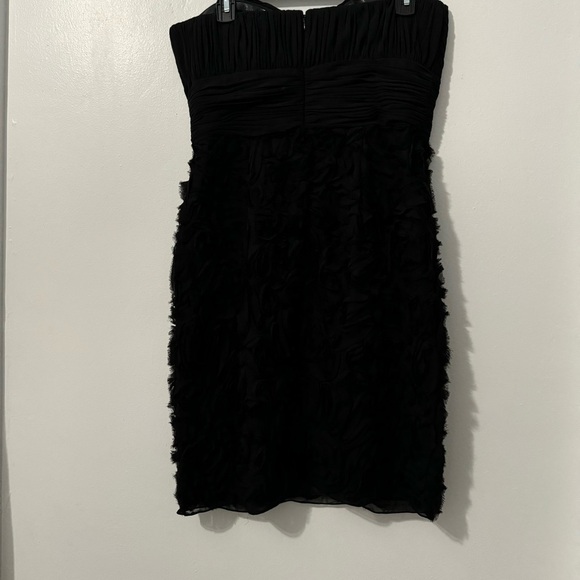 JS Collections Holiday Black Strapless Rosettes Dress Sz 10 - Picture 3 of 7